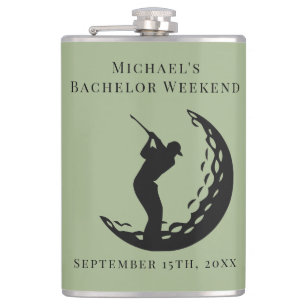 Personalized Flask Bachelor Golf Weekend