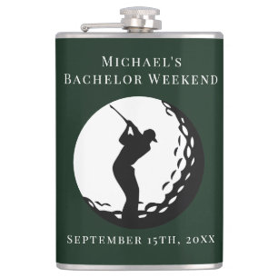 Personalized Flask Bachelor Golf Weekend