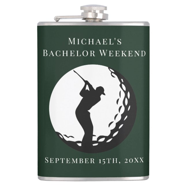 Personalized Flask | Bachelor Golf Weekend (Front)