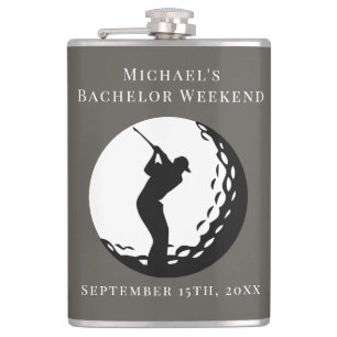Personalized Flask Bachelor Golf Weekend