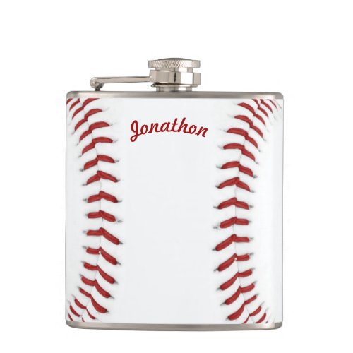 Personalized Flask Baseball