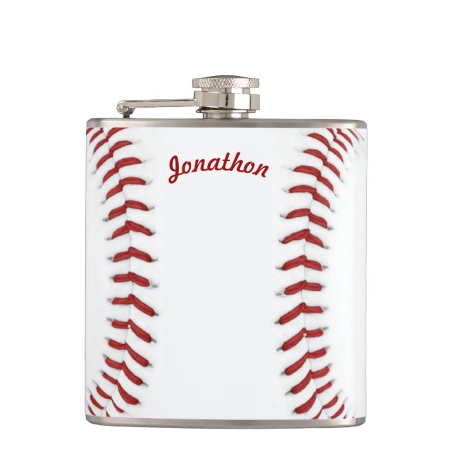 Personalized Flask Baseball (Front)