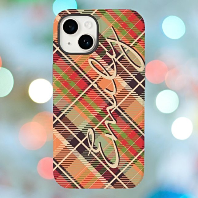 Personalized Flat Checkered Plaid Case-Mate iPhone Case (Creator Uploaded)