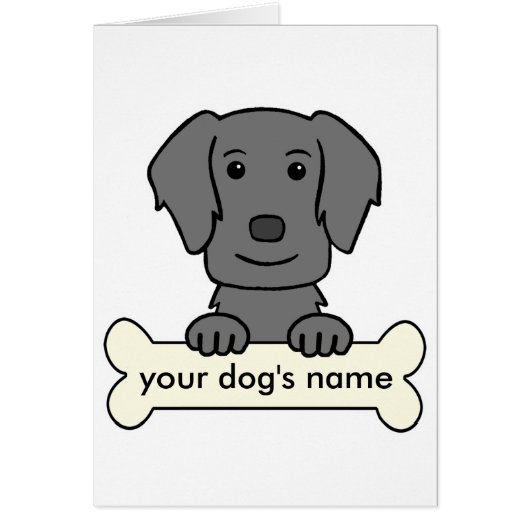 Personalized Flat-Coated Retriever Cards (Front)