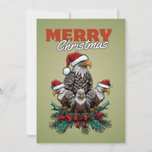 Personalized Flat Eagle Holiday Card
