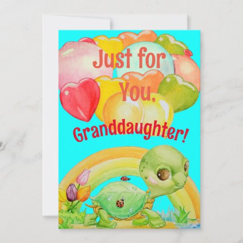 Personalized Flat Granddaughters BirtHoliday Card