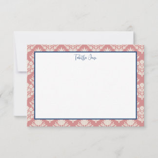 Personalized Flat Note Cards | Floral Stationary