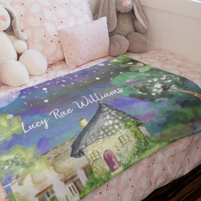 Personalized Fleece Baby Blanket - Fairy Garden (Creator Uploaded)