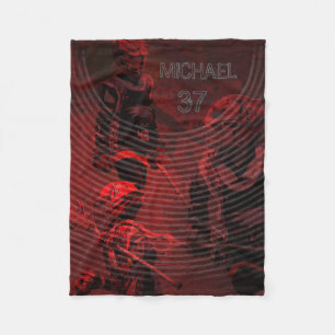 Personalized Fleece Blanket for Lacrosse Players