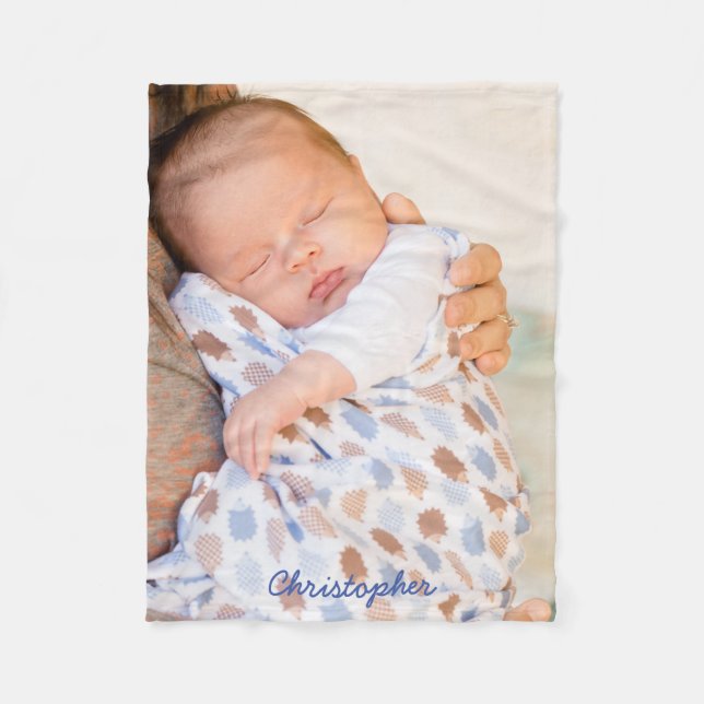 Personalized Fleece Photo Blanket Add Your Photo (Front)