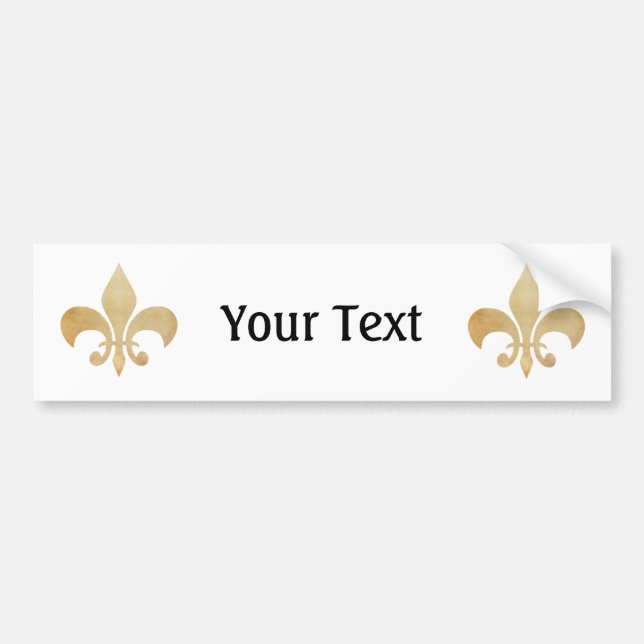 Personalized Fleur de Lis Bumper Sticker (Front)