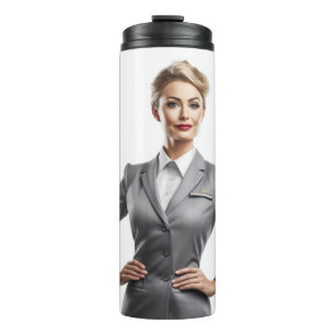 Personalized Flight Attendant Cabin Crew gift  Thermal Tumbler