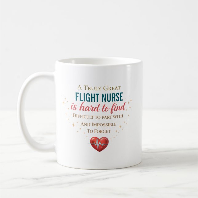 Personalized Flight Nurse Appreciation Quote Coffee Mug (Left)