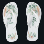 Personalized Flip Flop, Eucalyptus themed Flip Flops<br><div class="desc">* Flip flops are the best wedding party favors to delight your guests because useful and beautiful items are always appreciated! * These personalized flip flops are perfect for a bridal shower, wedding party, SPA day, vacation, “girls trip” or any other unforgettable event. * The eucalyptus and pampas grass trend...</div>