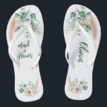 Personalized Flip Flop, Eucalyptus themed Flip Flops<br><div class="desc">* Flip flops are the best wedding party favors to delight your guests because useful and beautiful items are always appreciated! * These personalized flip flops are perfect for a bridal shower, wedding party, SPA day, vacation, “girls trip” or any other unforgettable event. * The eucalyptus and pampas grass trend...</div>