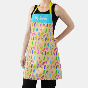 Personalized Flip Flop Pattern Apron