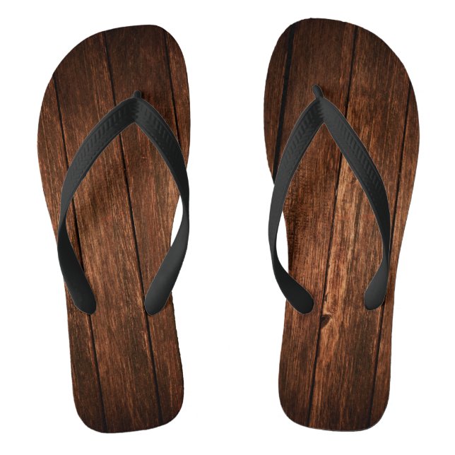 Personalized Flipflop Sandals Barn Wood Country (Footbed)