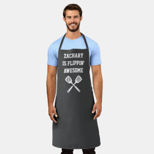 Personalized Flippin Awesome Spatula Gray Apron