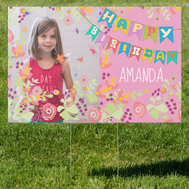 Personalized flora picture and text sign (Insitu)