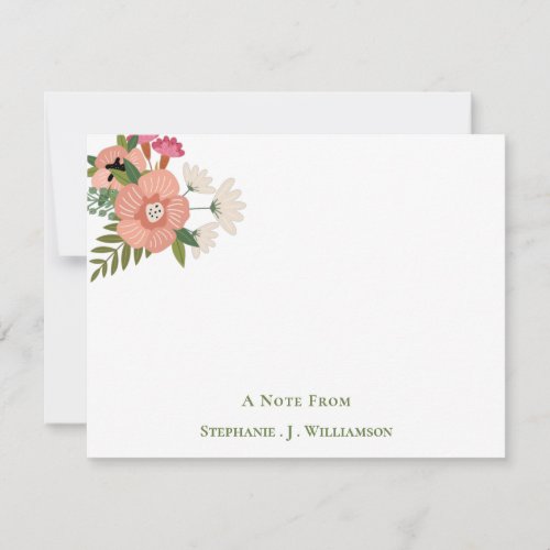  Personalized Floral A Note From