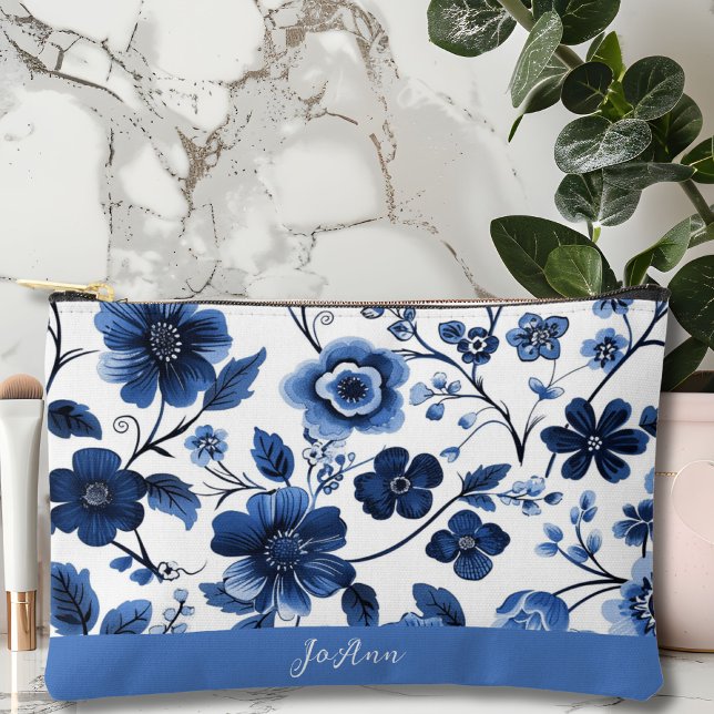 Personalized Floral Accessory Makeup Bag (Creator Uploaded)