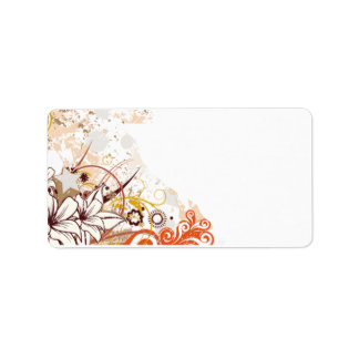 Personalized Floral Address Label