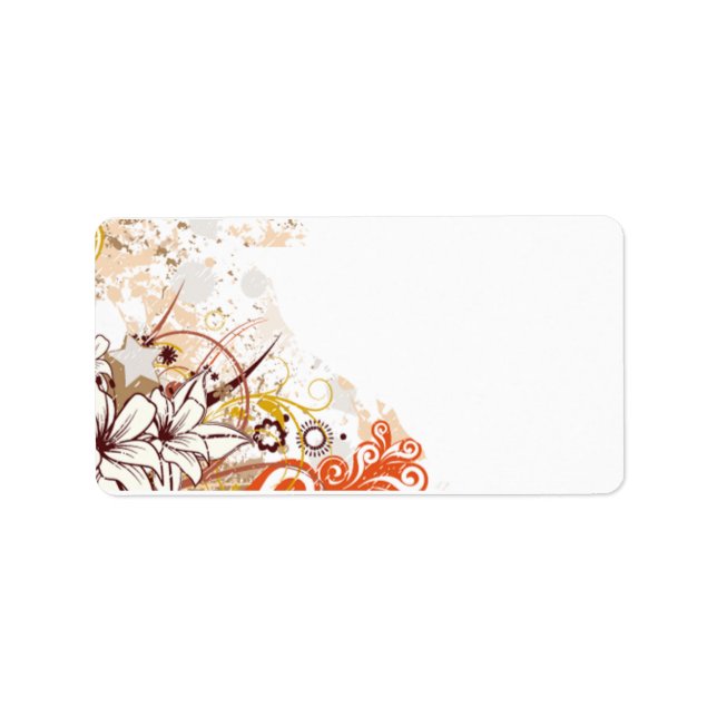 Personalized Floral Address Label (Front)
