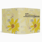 Personalized Floral Art Recipe Cookbook Binder (Background)