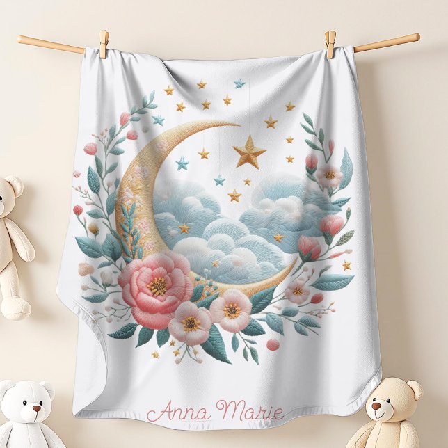 Personalized Floral Baby Blanket (Creator Uploaded)
