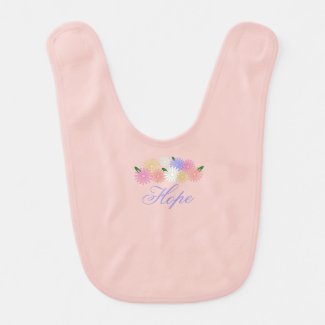 Personalized Floral Baby Girl on Coral Candy