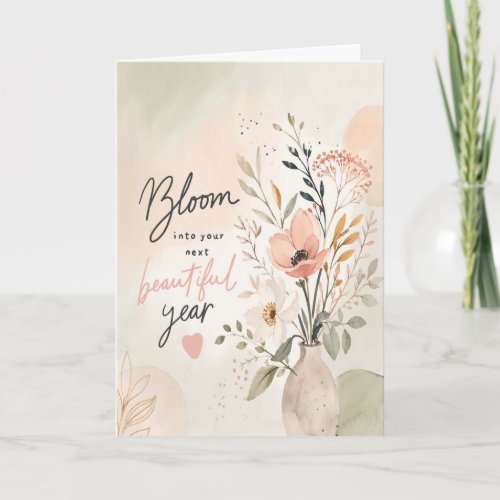 Personalized Floral Birthday Card – Bloom