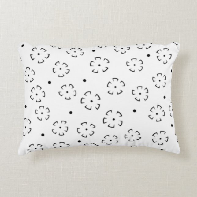 Personalized Floral Birthday Gift Folder Accent Pillow (Front)