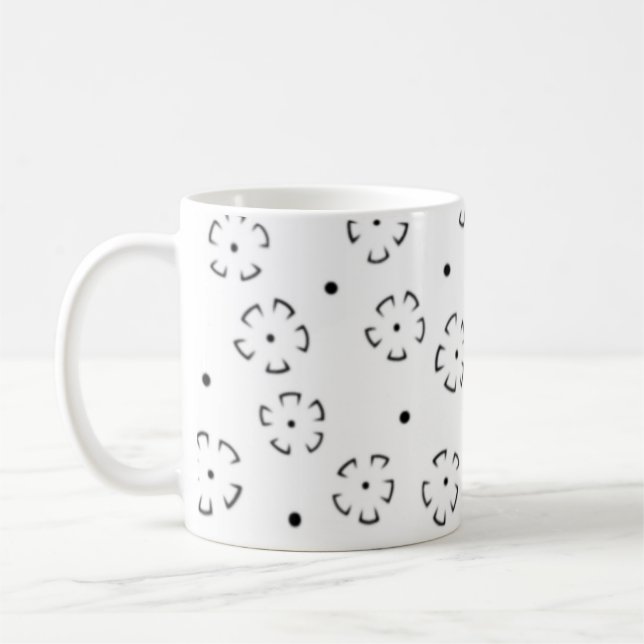 Personalized Floral Birthday Gift Folder Coffee Mug (Left)