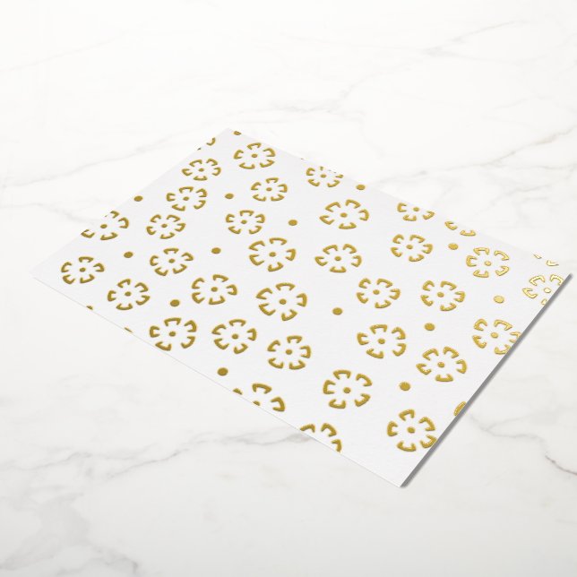Personalized Floral Birthday Gift Folder Foil Invitation (Rotated)