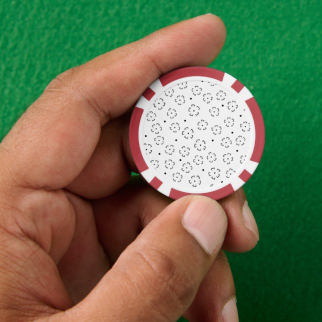 Personalized Floral Birthday Gift Folder Poker Chips (Hand)