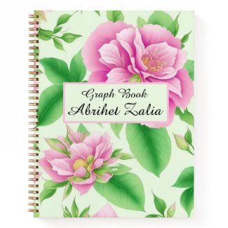 Personalized Floral Blossom Graph Notebook