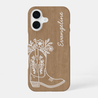 Personalized Floral Boot Phone Case