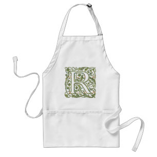 Personalized Floral Botanical Monogram Apron 