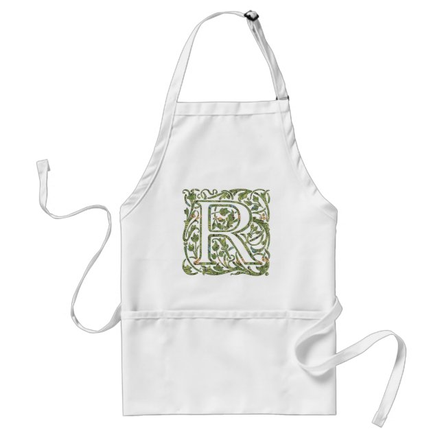 Personalized Floral Botanical Monogram Apron  (Front)
