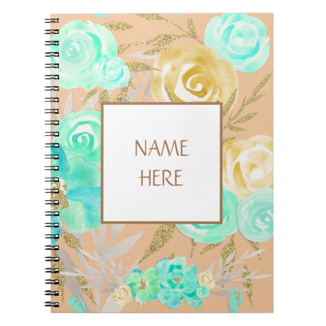 Personalized floral bouquet notebook (Front)