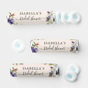 Personalized Floral Bridal Shower Breath Savers® Mints