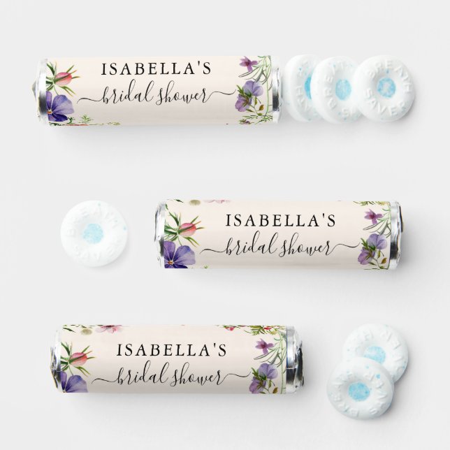 Personalized Floral Bridal Shower Breath Savers® Mints (Assorted)