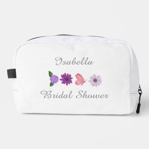 Personalized Floral Bridal Shower Gift, Wedding Dopp Kit