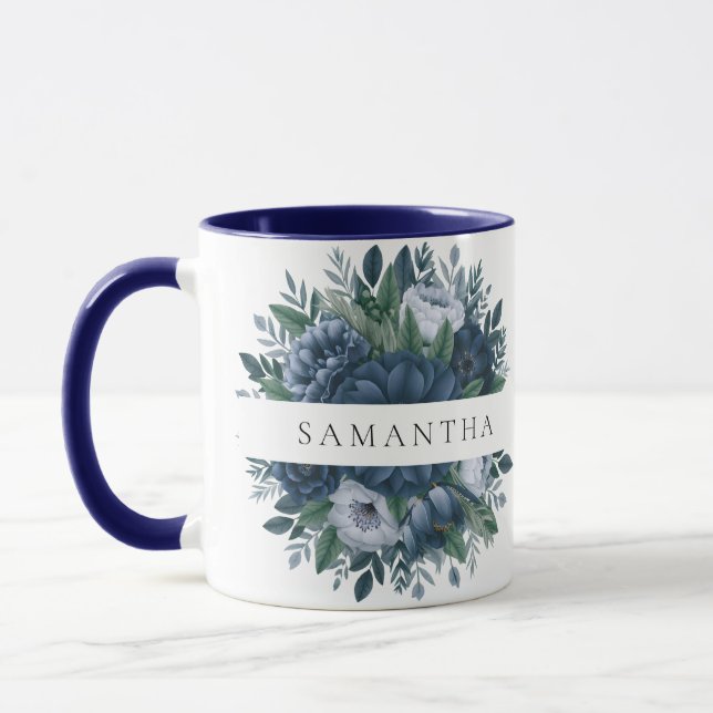 Personalized floral bridesmaid gift | gift for her mug (Left)