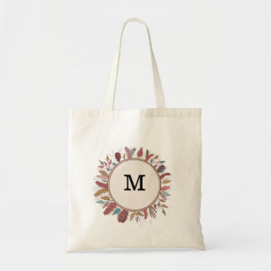 Personalized Floral Bridesmaid Tote Bag