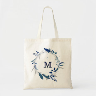Personalized Floral Bridesmaid Tote Bag