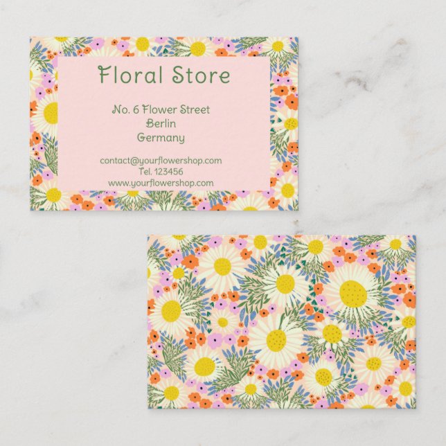 Personalized Floral Business card (Front/Back)