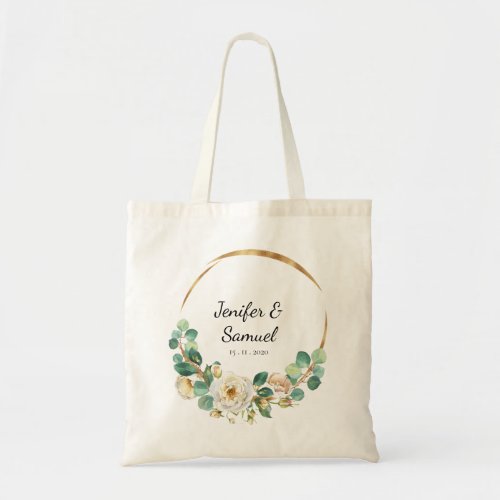 Personalized Floral Cactus Tote Bag