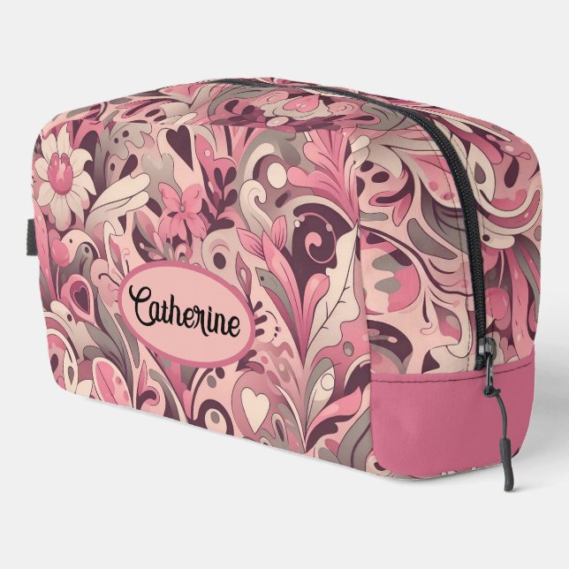 Personalized Floral Camouflage  Dopp Kit (Right Corner)