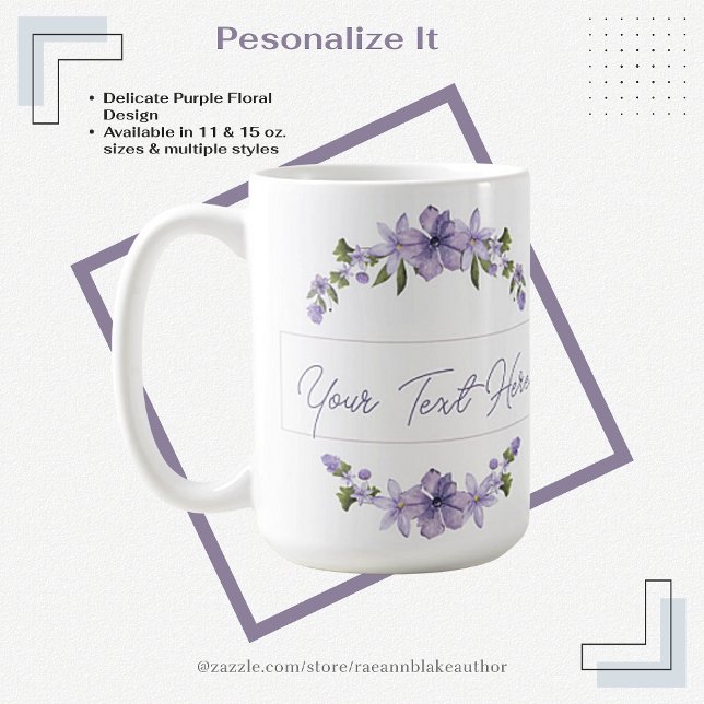 Personalized Floral Ceramic Mug (Creator Uploaded)